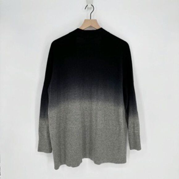 Vince Wool Cashmere Ombre Open Cardigan Relaxed Oversized Black Gray Women's S - Picture 2 of 6